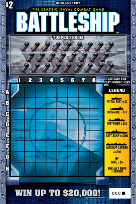 BATTLESHIP INSTANT Lottery Game No. 2230 .